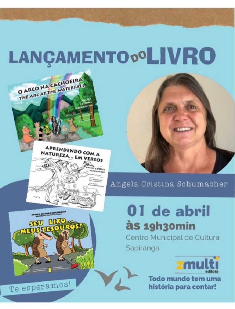 Angela lança 3 livros em Sapiranga