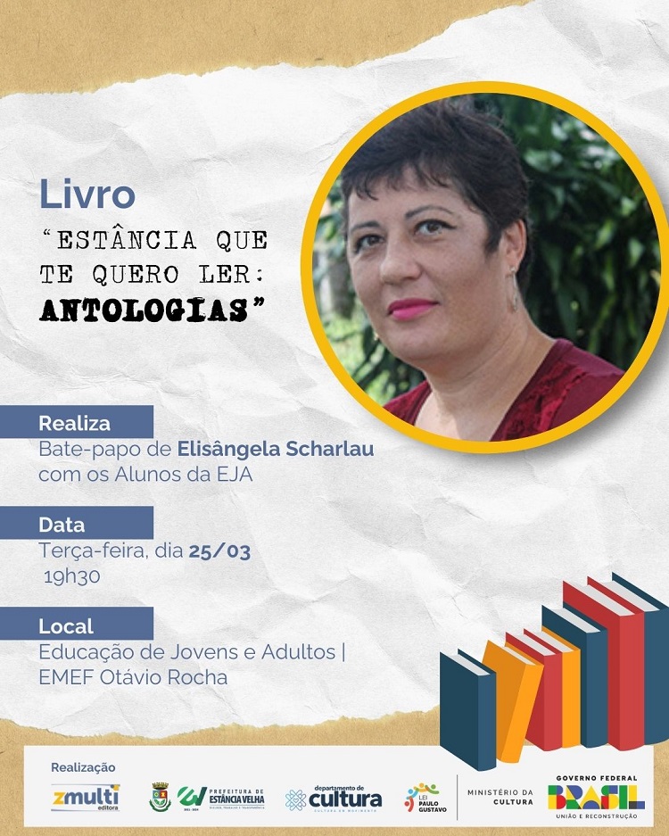 Elis Scharlau em "Estância que te quero ler"